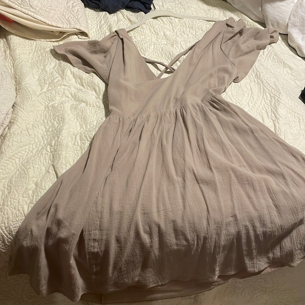 Tie back summer mini dress